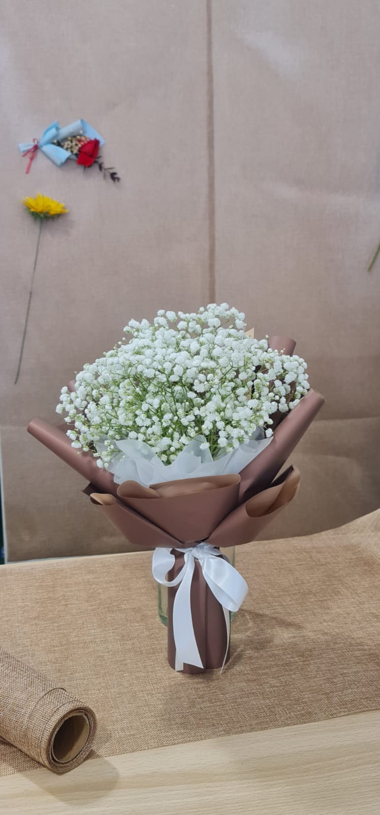 BB001 - Baby Breath Bouquet - Snow White