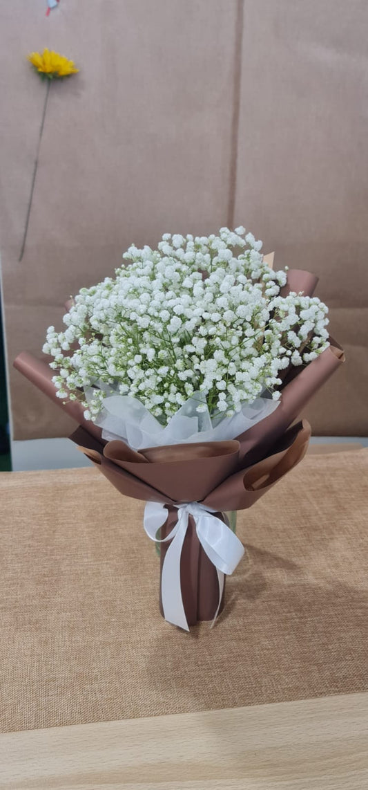 BB001 - Baby Breath Bouquet - Snow White