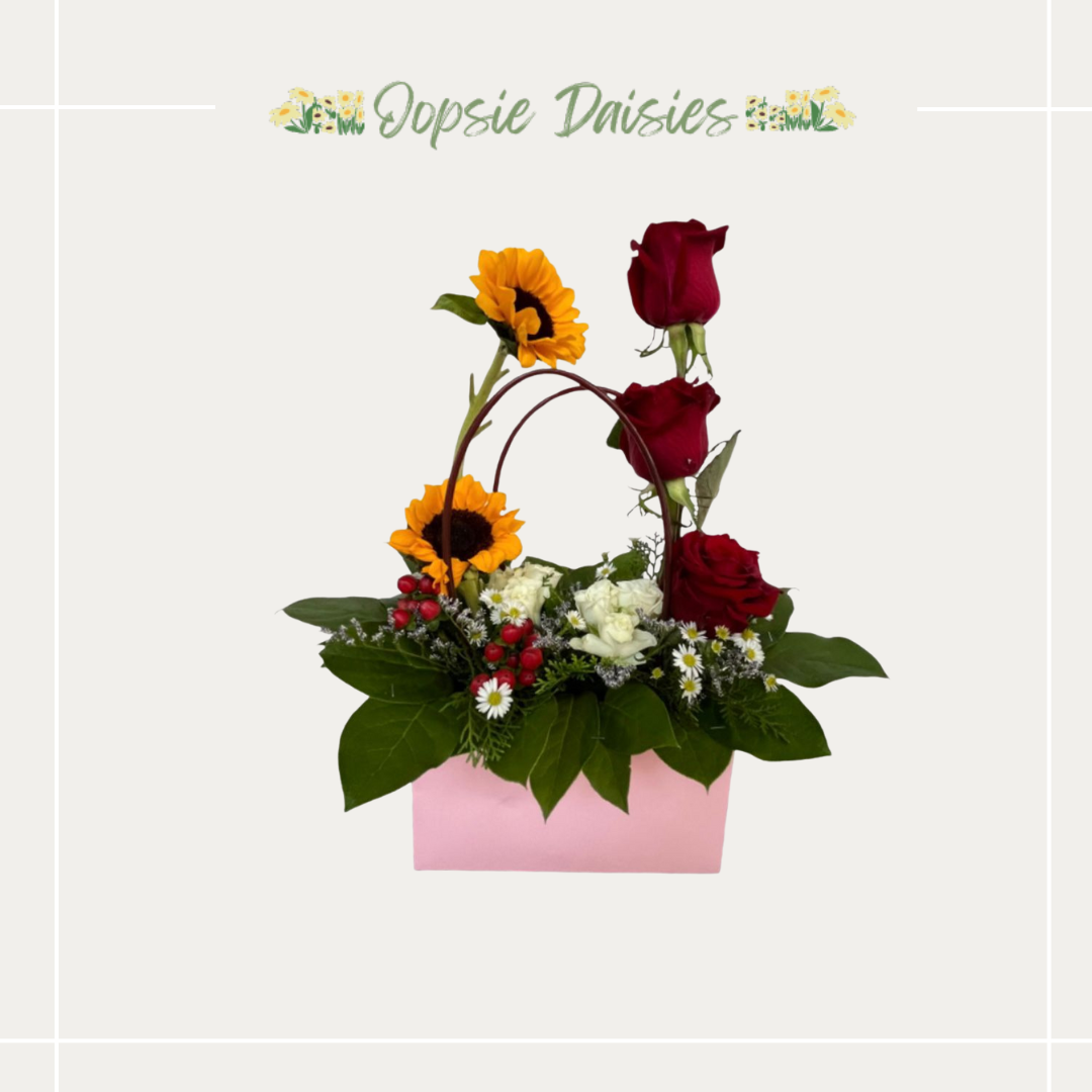 Sunflower & Roses Basket (1)